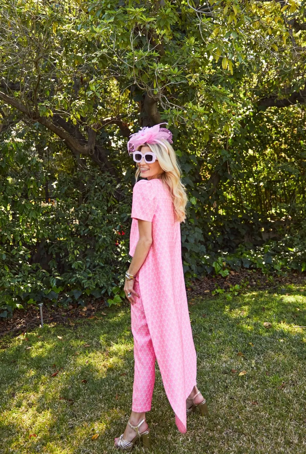 Run for the Roses Worth Top  - Pink Damask MultipanelLayout