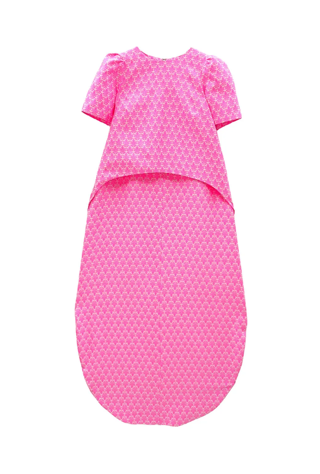 Ribbed Hem Finish Sport Hoodie Run for the Roses Worth Top  - Pink Damask