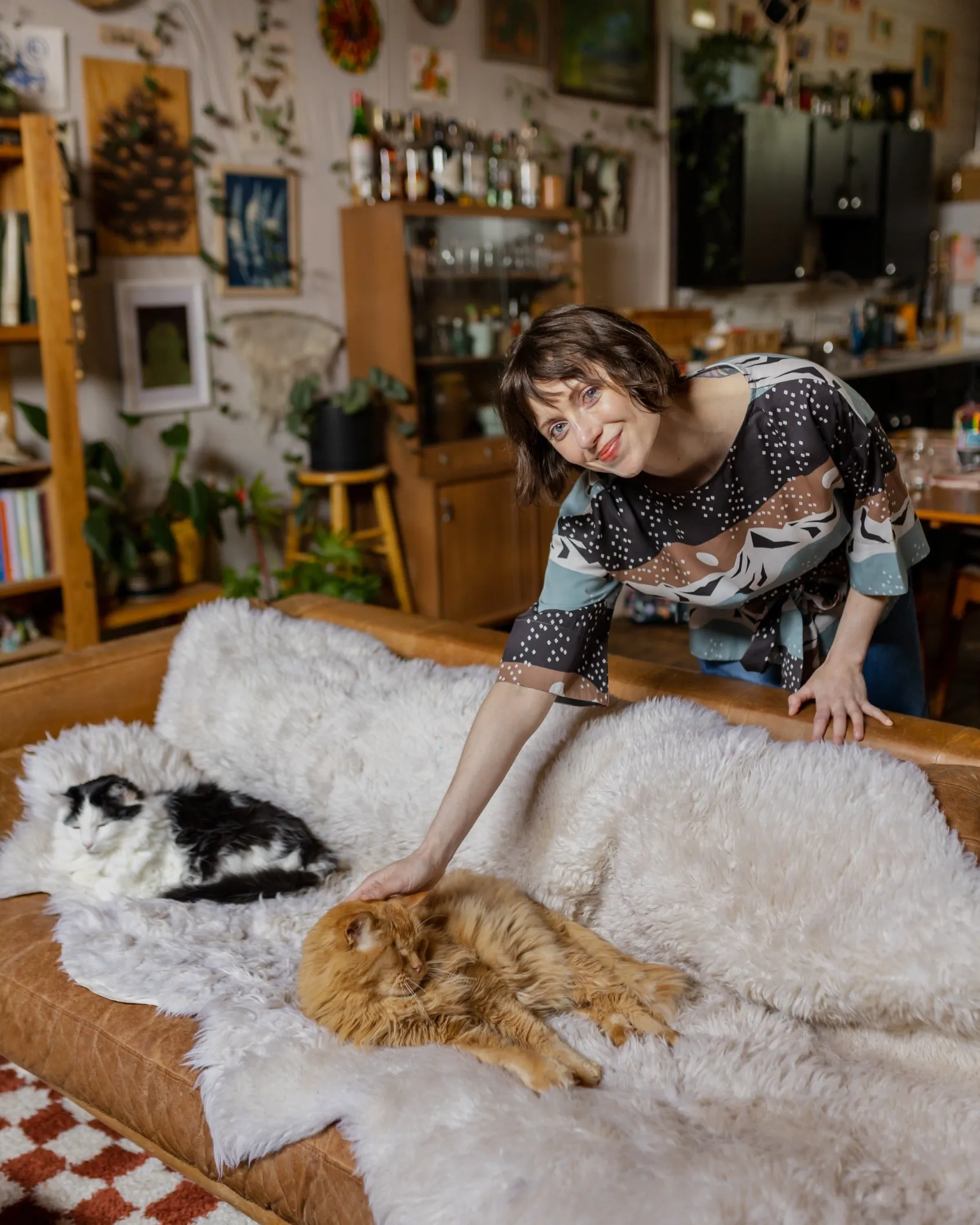 Ruth Top - Mountain Stripe TaglessDesign Layered Collar Design