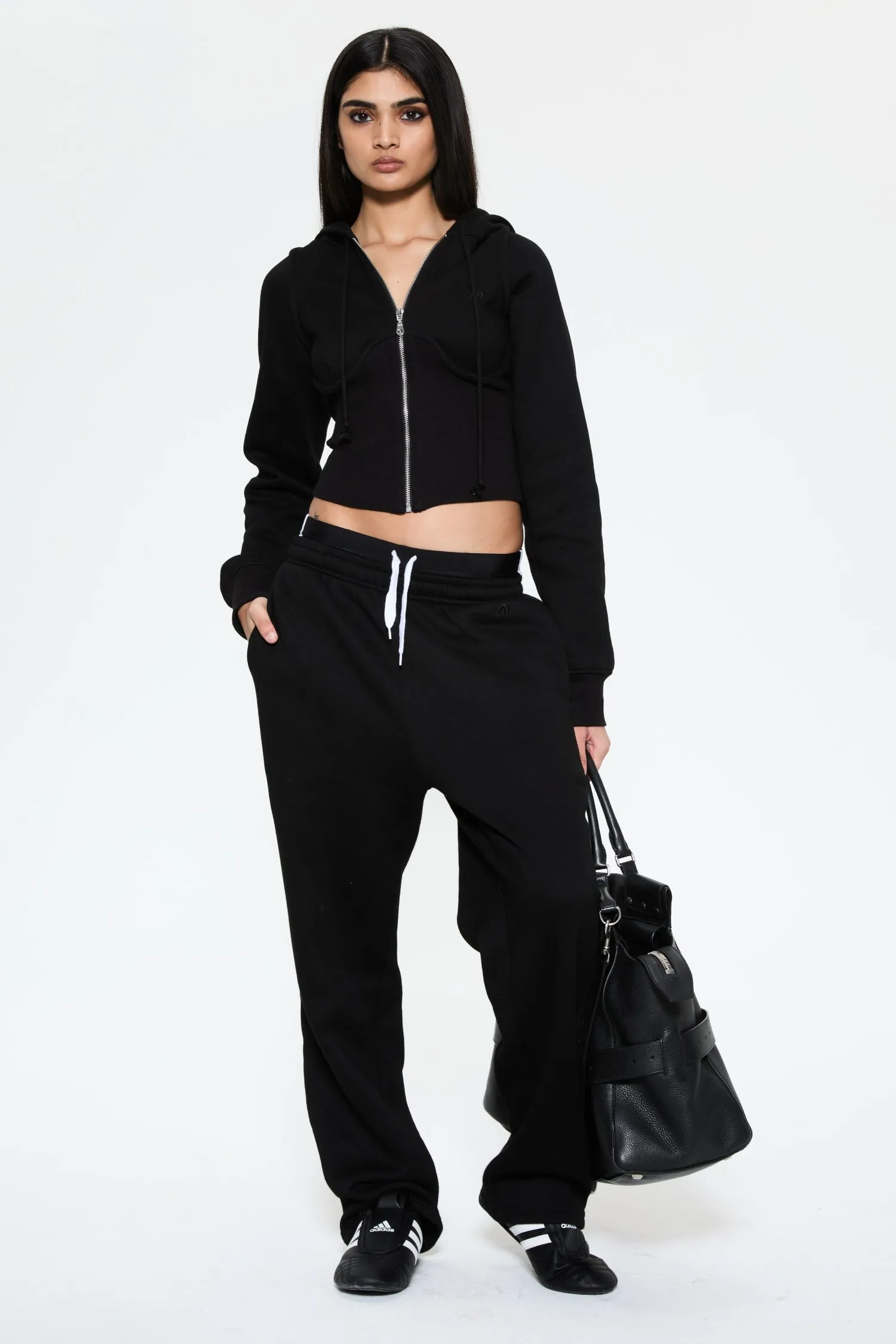 SADIE TOP   ZEV PANT - BLACK NonChafingTrim Ribbed Hem