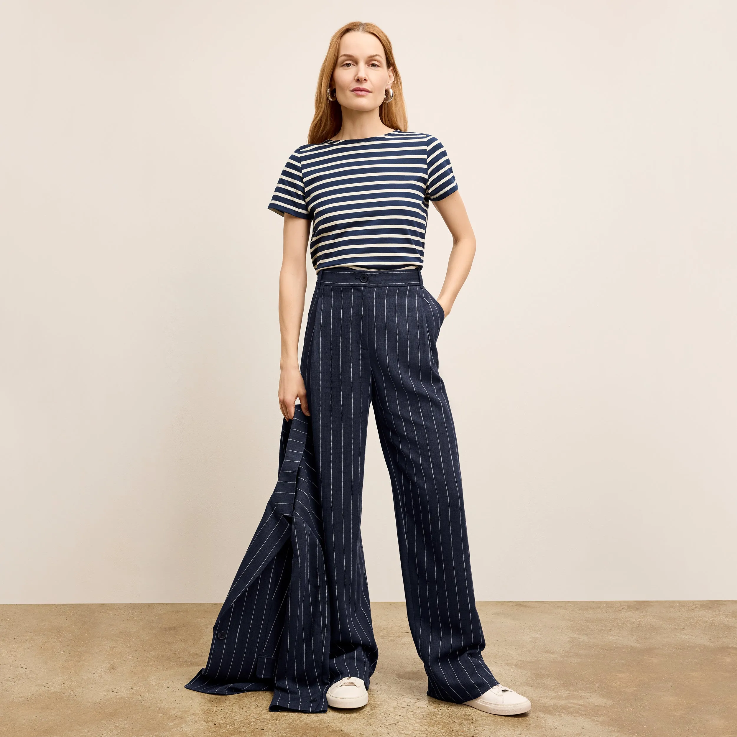 LayeredStyling Saint James Etrille II Short Sleeve-Jersey :: Marine/Ecru