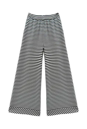 Non slip grip OdorResistant SAMPLE - BURU x Val Wide Leg Knit Trouser - Stripe Knit