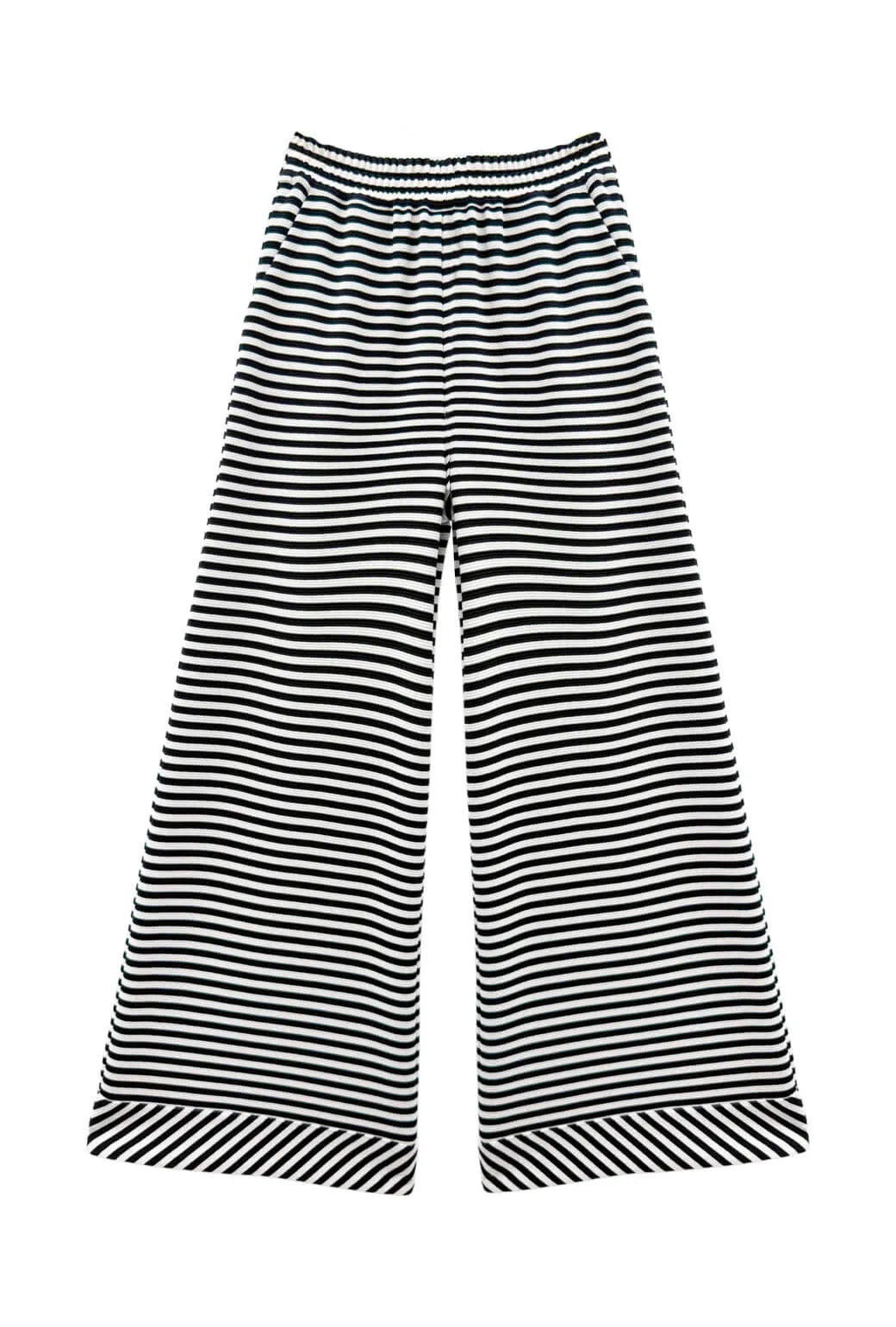 Non slip grip OdorResistant SAMPLE - BURU x Val Wide Leg Knit Trouser - Stripe Knit