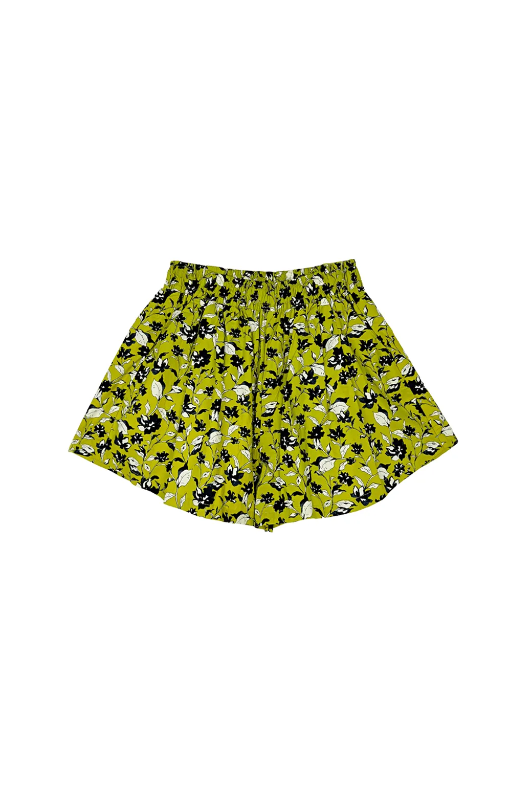 SAMPLE - Everyday Shorts - Chartreuse Floral Quick Adjust Fit