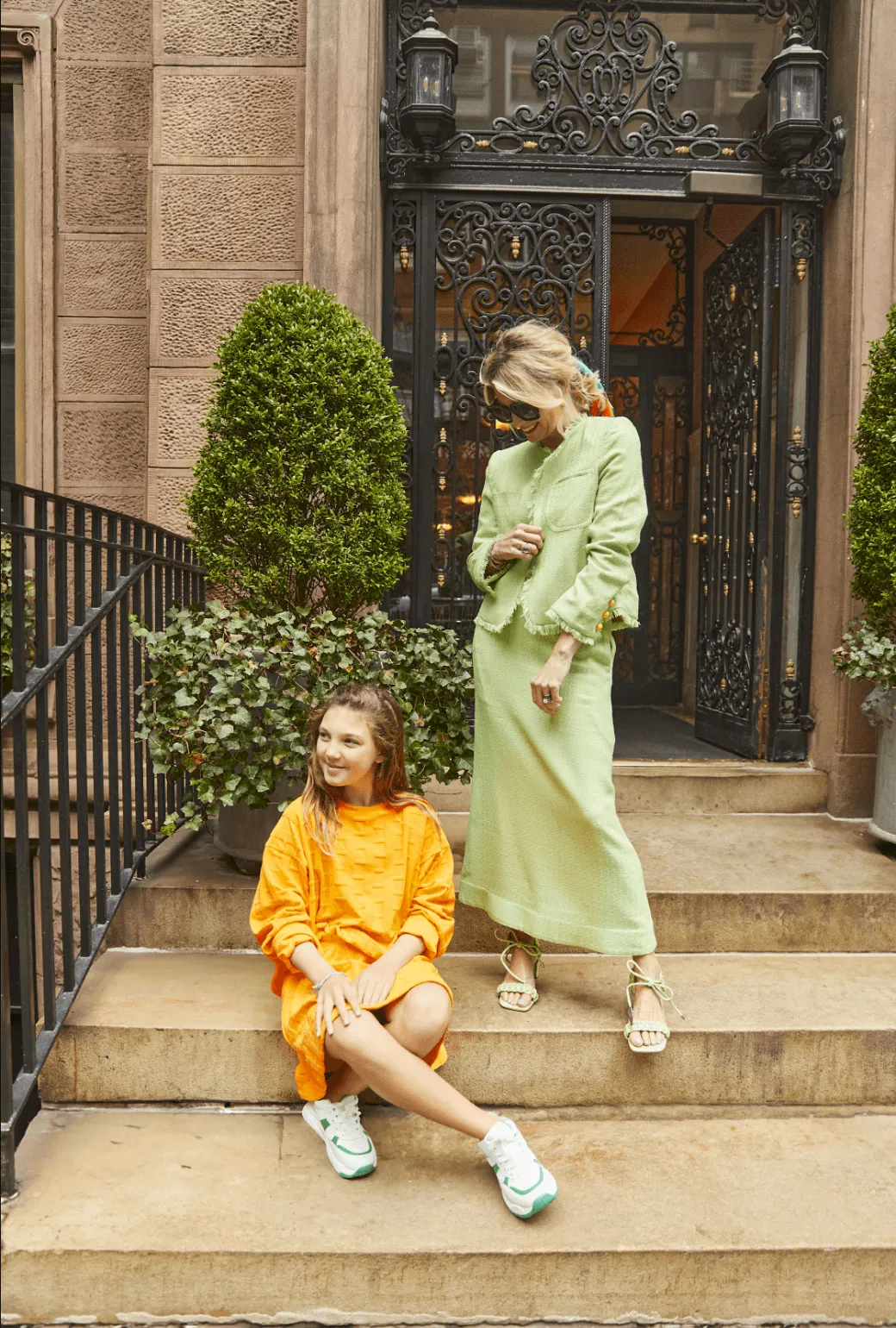 Stay Fresh SAMPLE - Hostess Skirt - Lime Sherbet Tweed