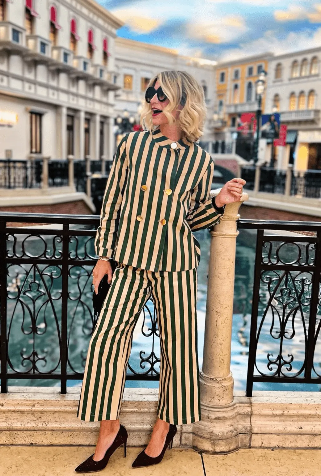 SAMPLE - Le Culottes - Emerald Stripe Work Essential Quick Cool