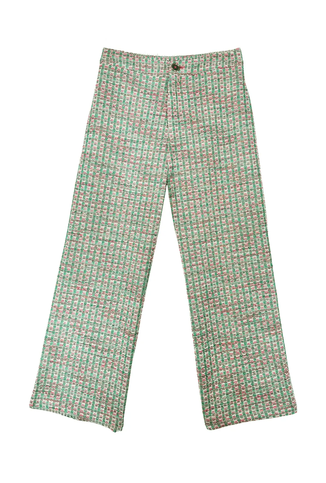 SAMPLE - Le Culottes - Green and Pink Plaid Knit Breath Friendly