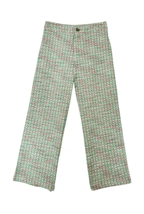 SAMPLE - Le Culottes - Green and Pink Plaid Knit Breath Friendly