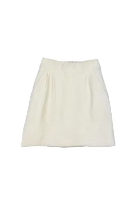 Cropped hem Customizable length SAMPLE - Maggie Mini Skirt - Oatmeal Wave