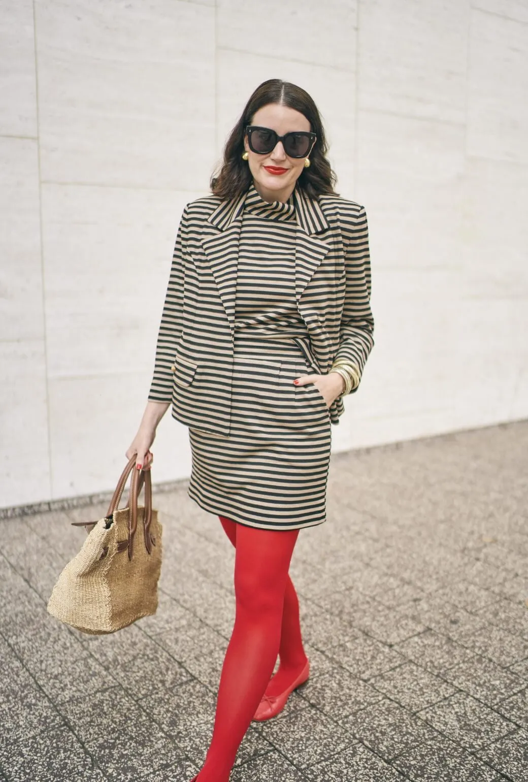 Simple Comfort High Quality Material SAMPLE - Maggie Mini - Taupe & Navy Knit