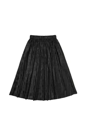 SAMPLE - Pleated Skirt - Black Laser Cut Perforations Flexible Use