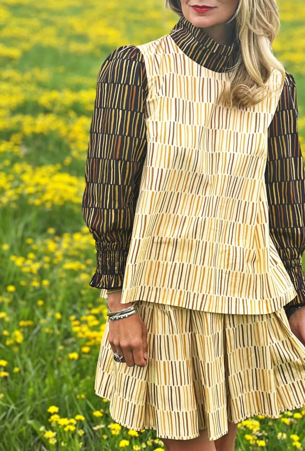 SAMPLE - Smocked MINI Skirt - Matchstick Layer Essential