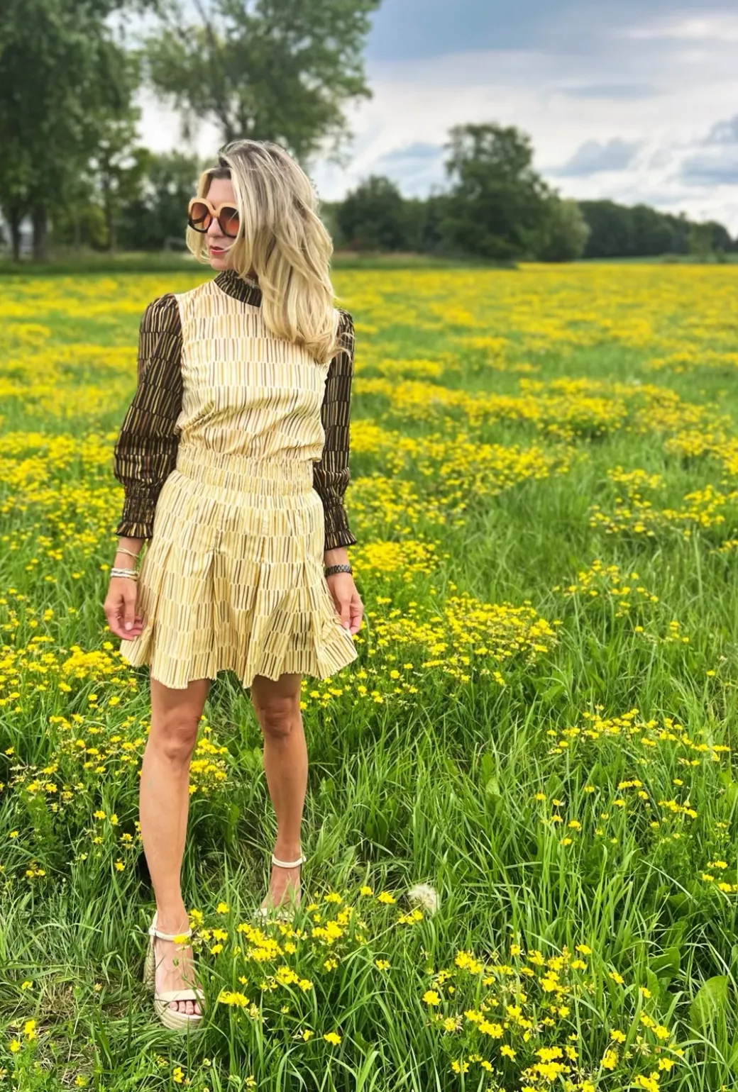 SAMPLE - Smocked MINI Skirt - Matchstick Adjustable Closure