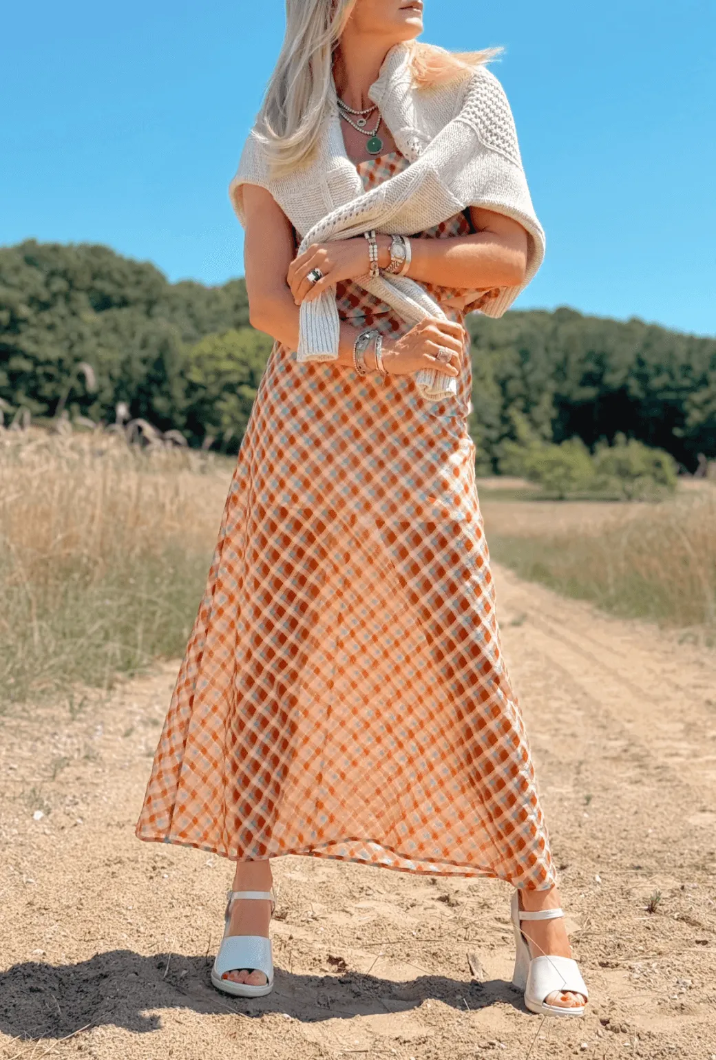 Ripped design Clean Cut SAMPLE - The Leland Skirt - Sheer Plaid