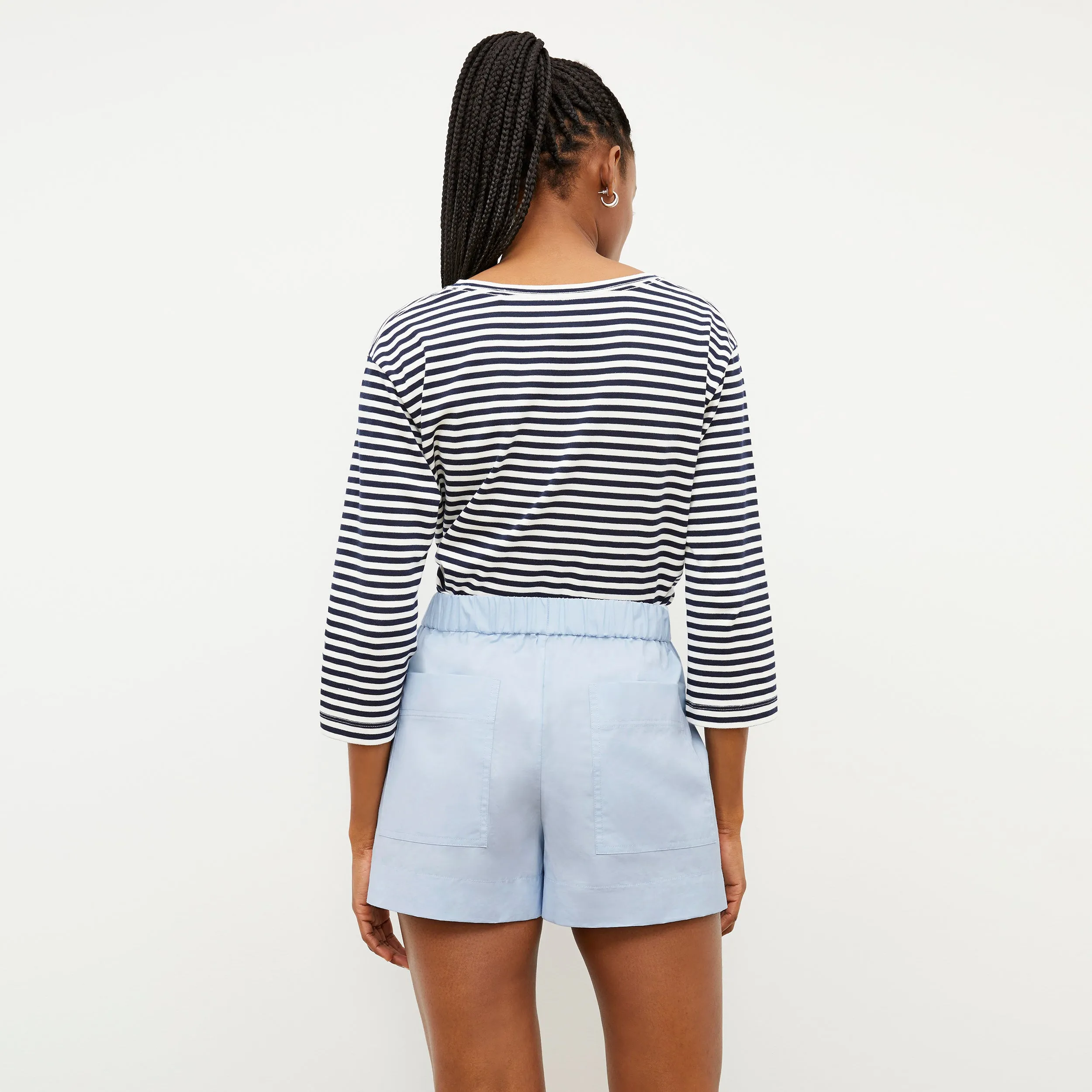 Formal Blouse Biodegradable Fiber Blend Sasha Short - Poplin :: Breeze