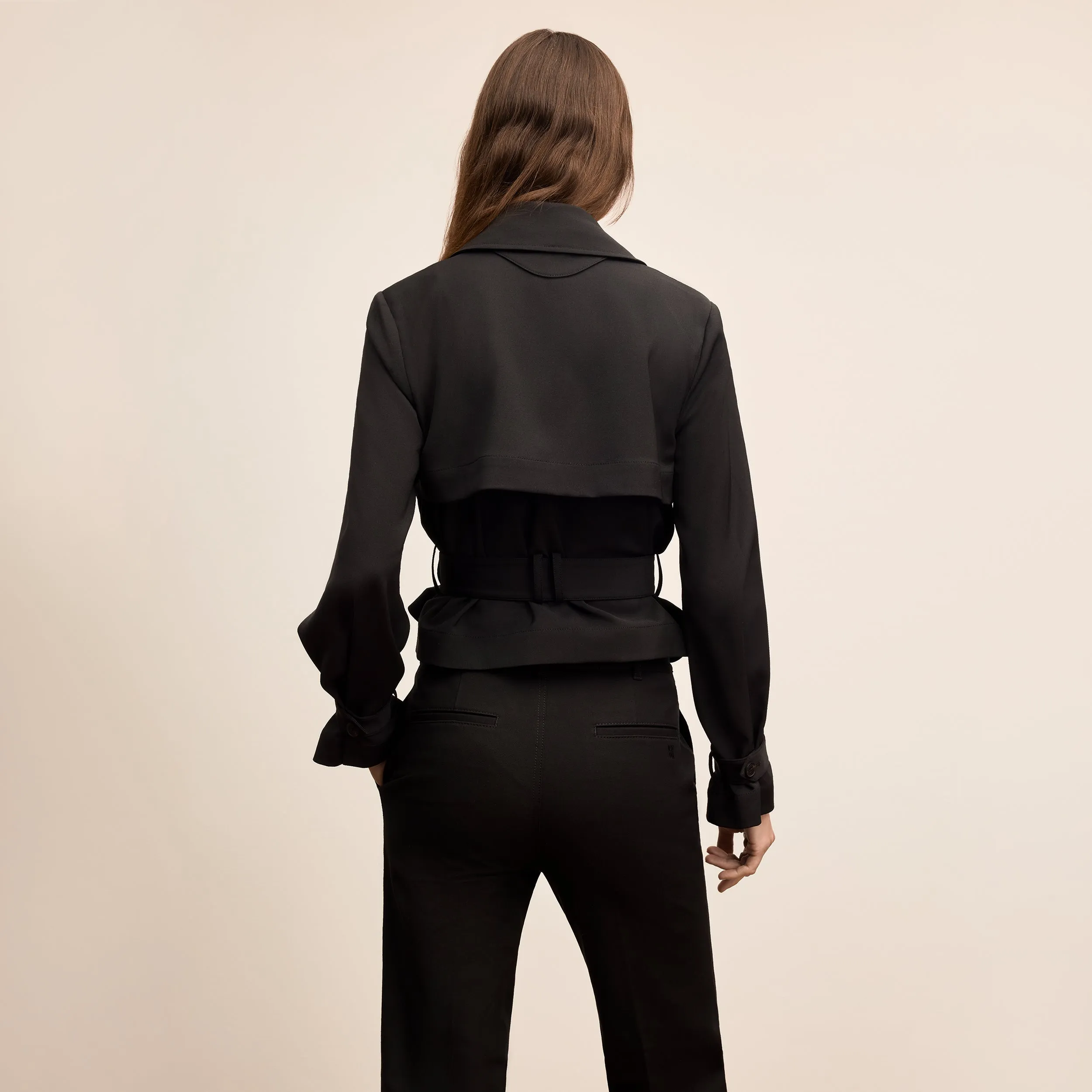 Scotte Moto Trench Jacket - Air Twill :: Black All-Purpose Wear Tailored Placket