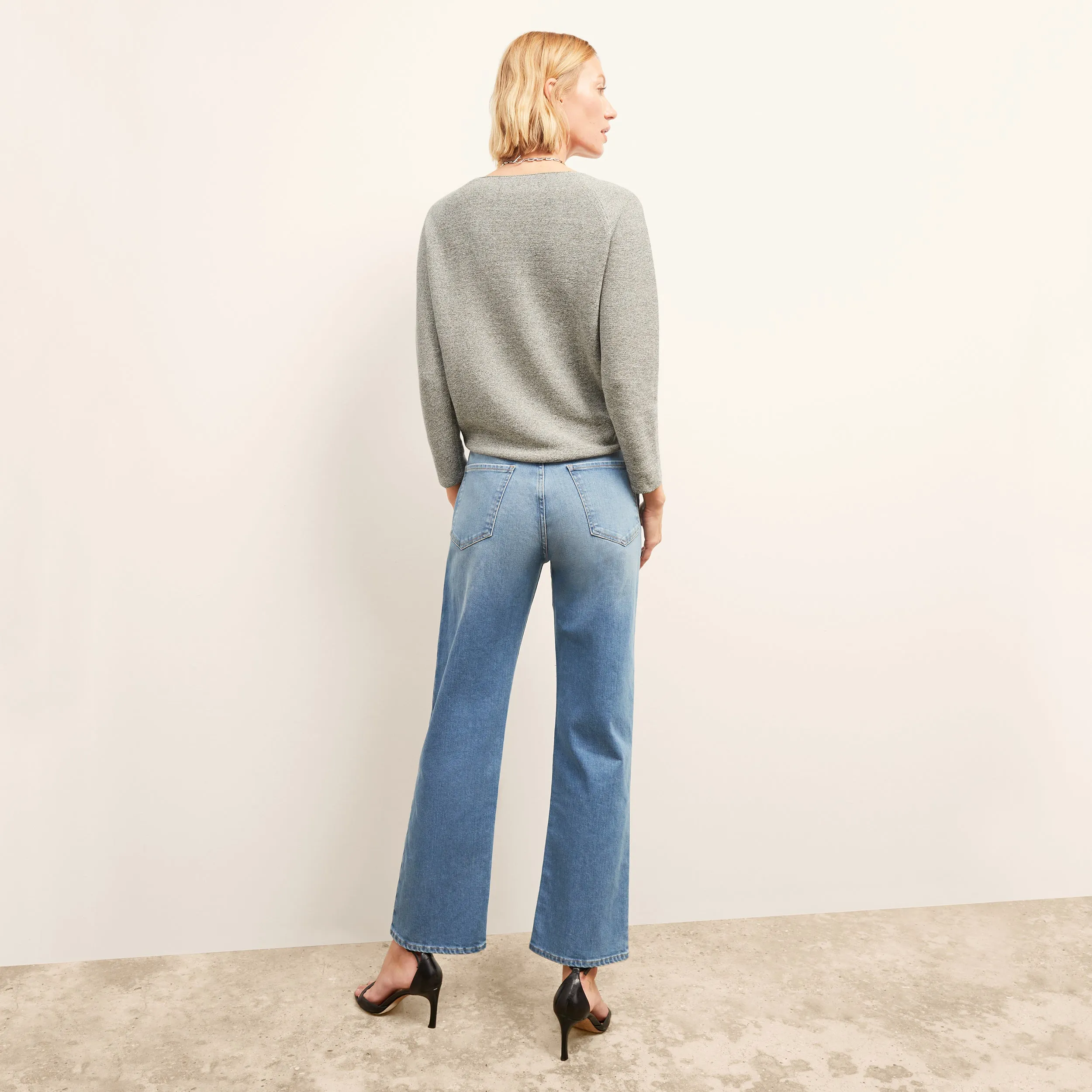 Chadwick Sweater - Flat Cotton Knit :: Gray Melange Adjustable Fit System