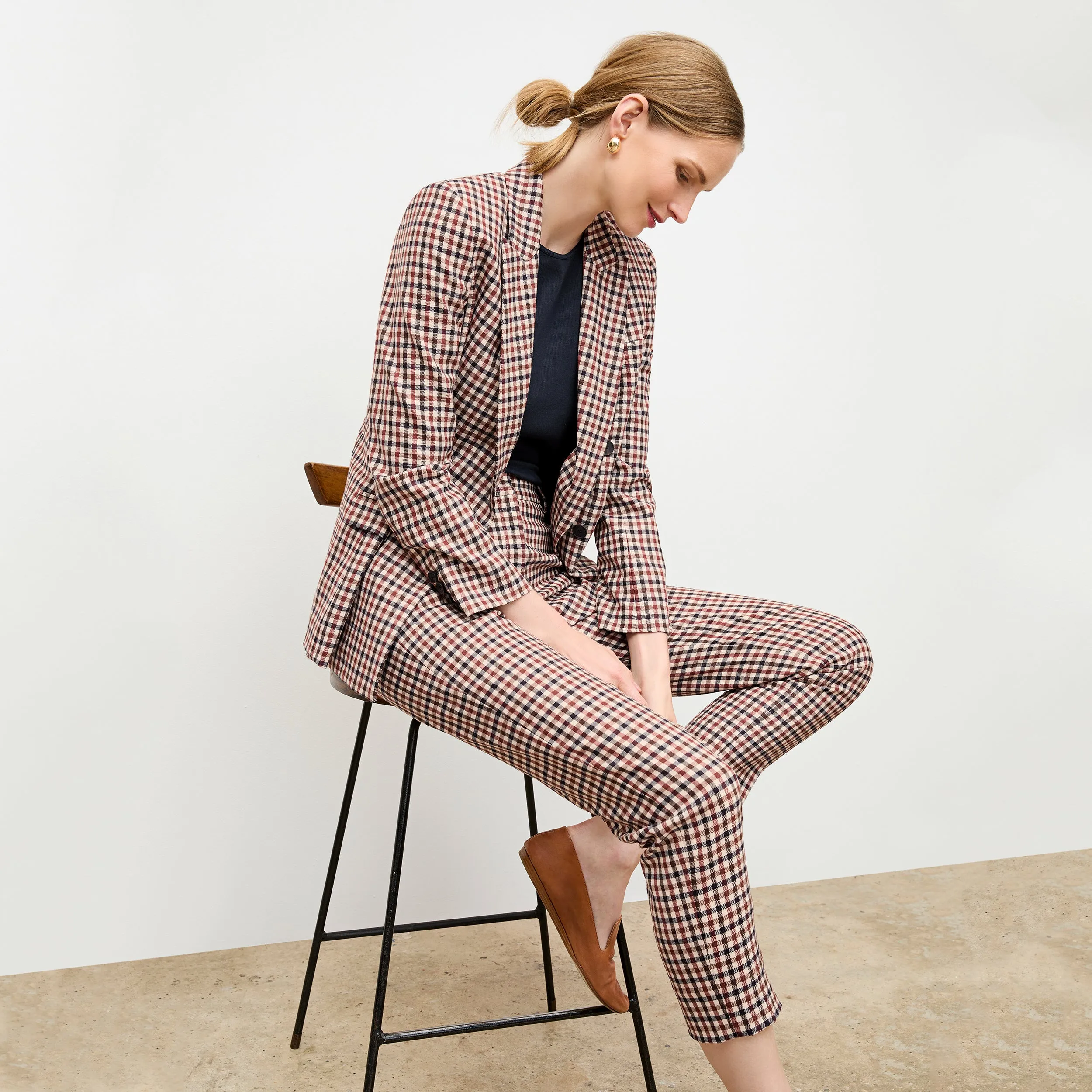 Paige Tank - Ribbed Pima Cotton :: Galaxy Blue Friction Resistant Shoulder