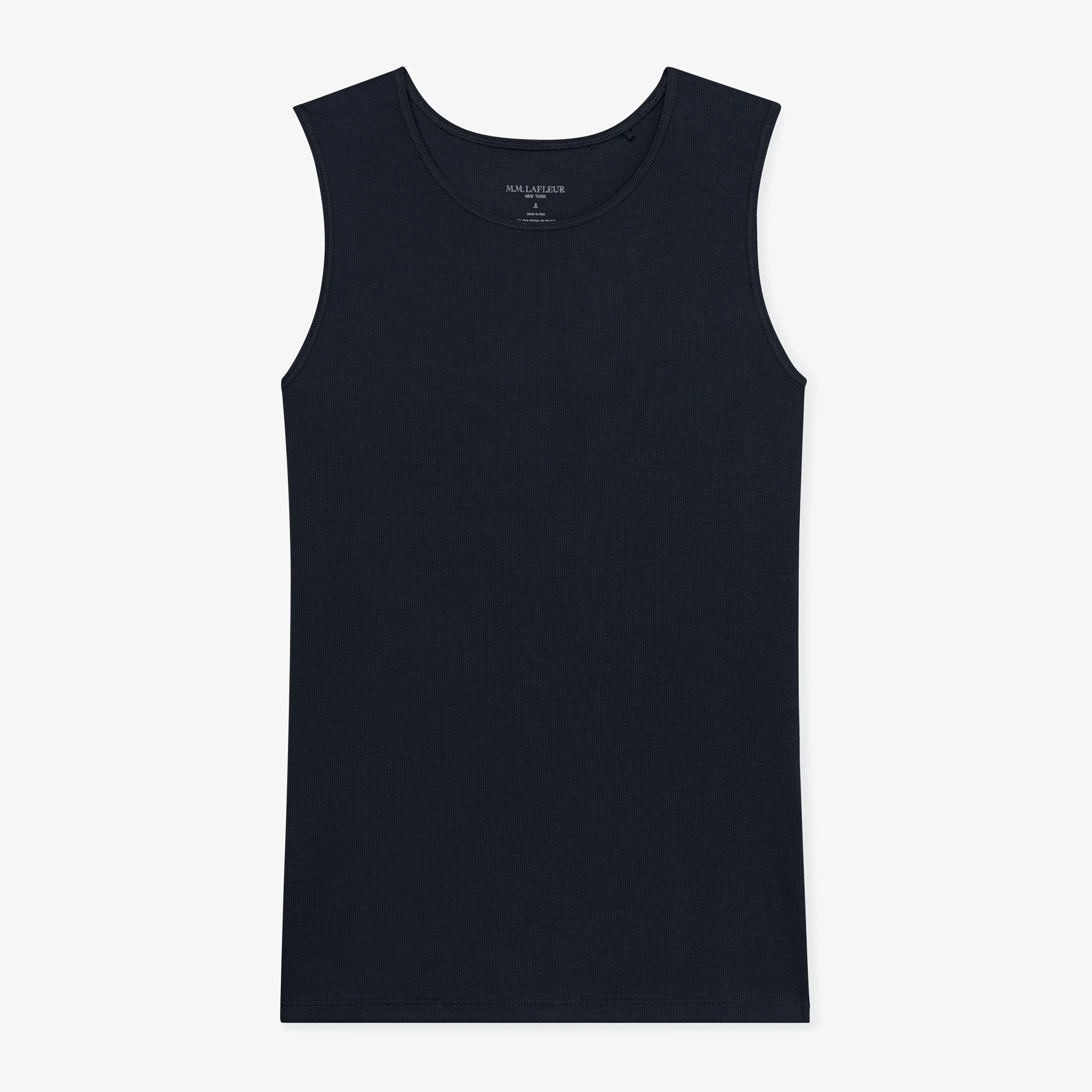 Casual Style Paige Tank - Ribbed Pima Cotton :: Galaxy Blue