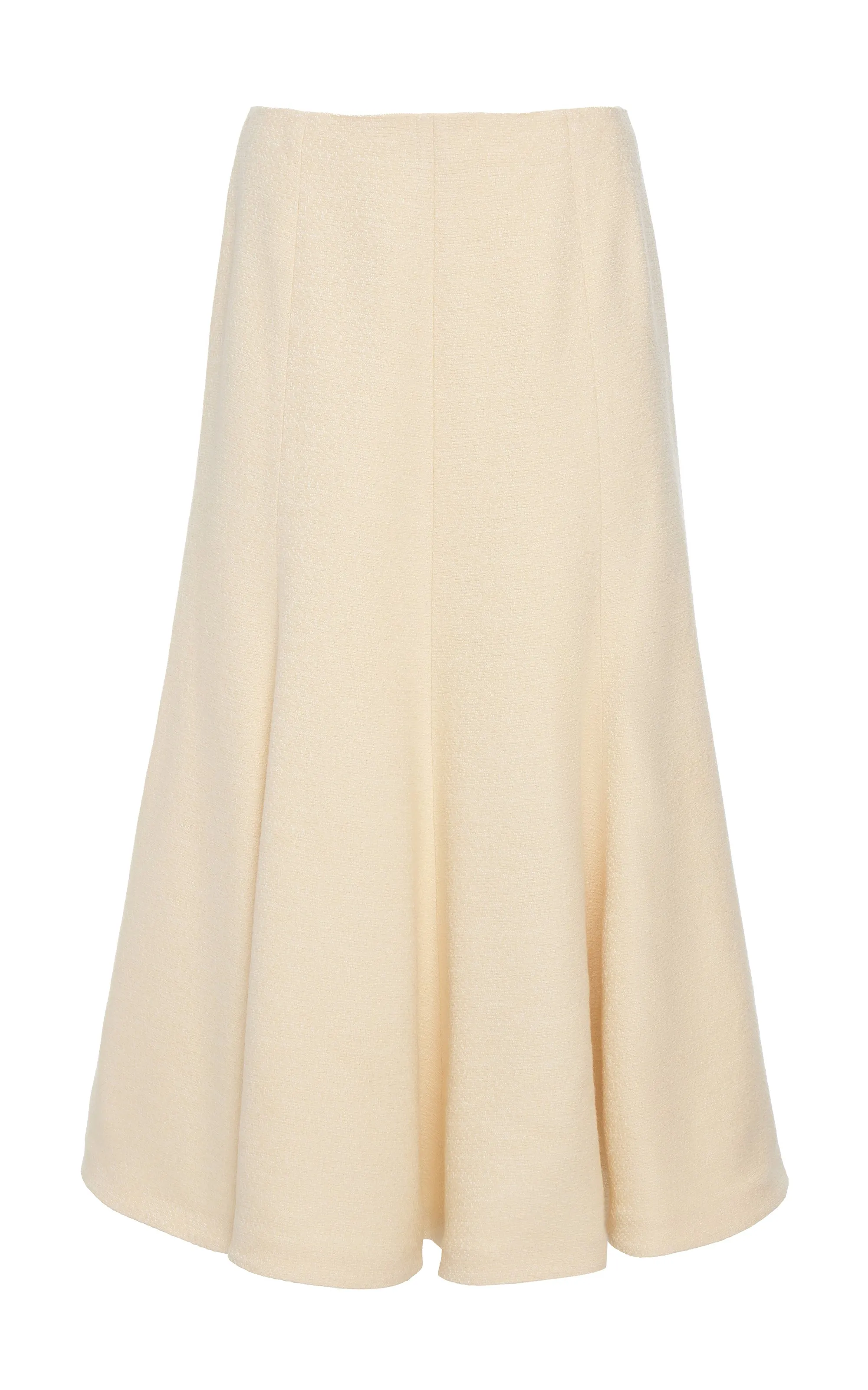 Selma Maxi Skirt in Ivory Silk Tweed Convertible Design