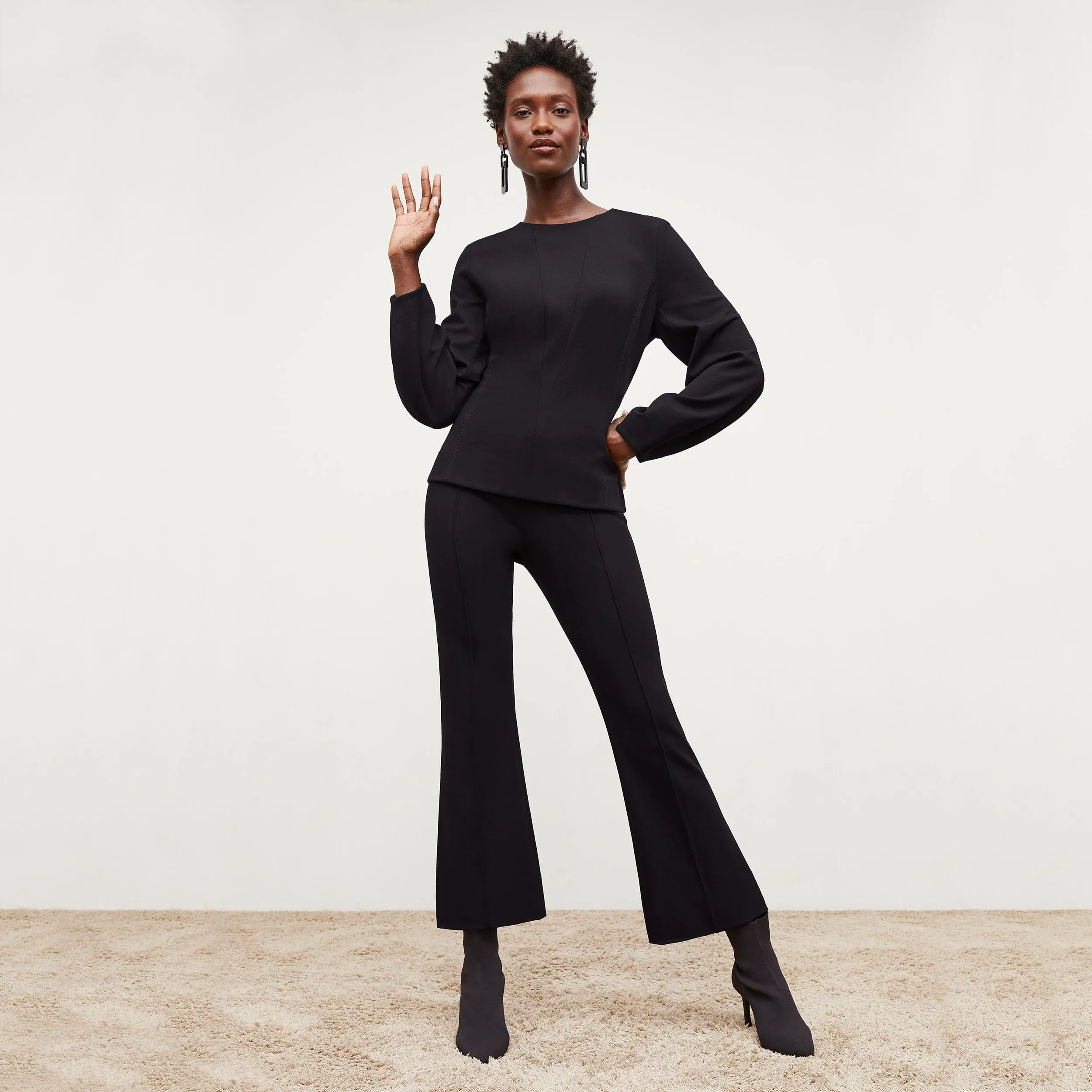 Shiloh Pant - Washable Ponte :: Black Classic Cut LayeredStyling