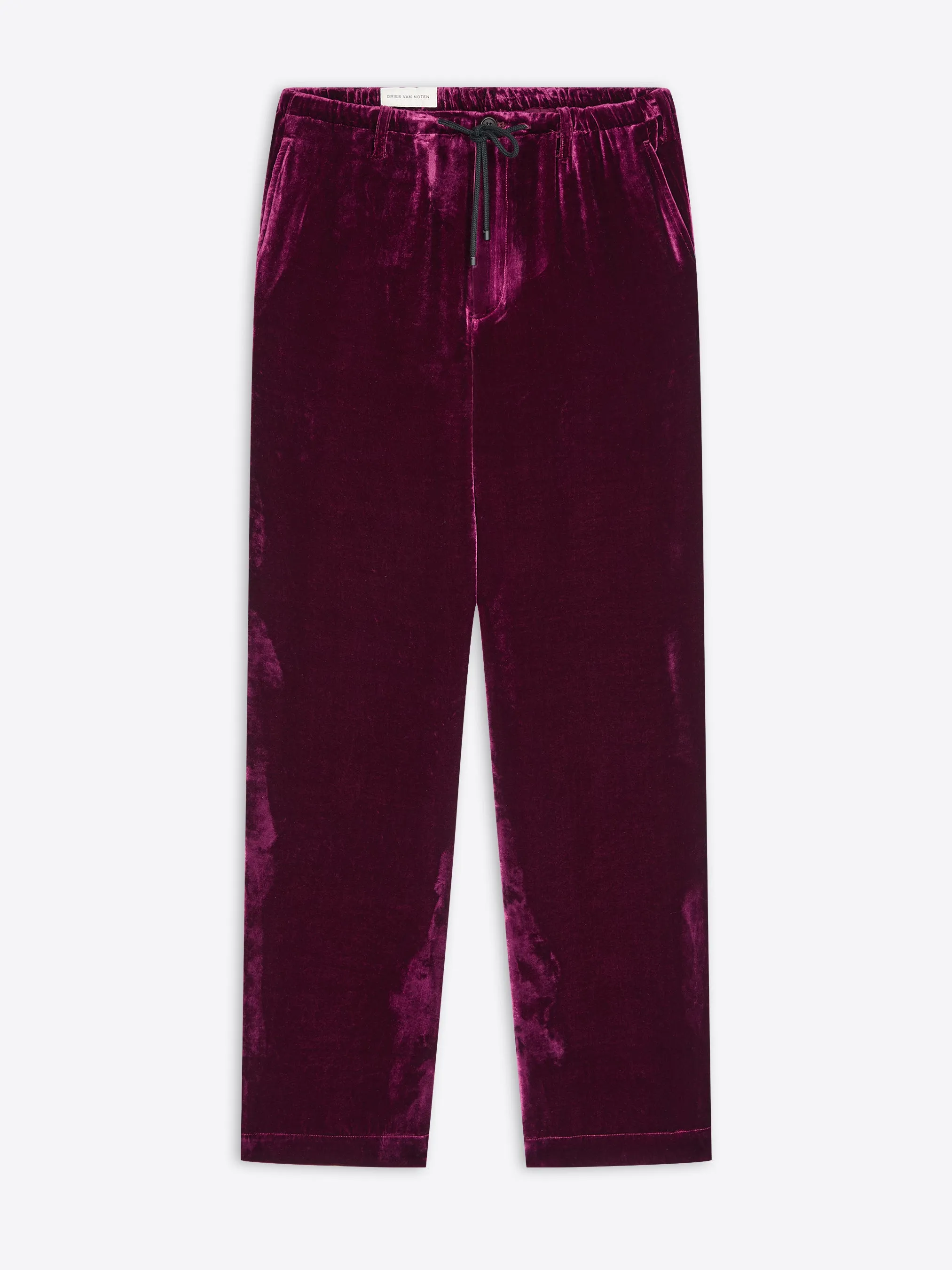 FlexibleLayeredConstruction Wrinkle Free Texture Silk velvet pants