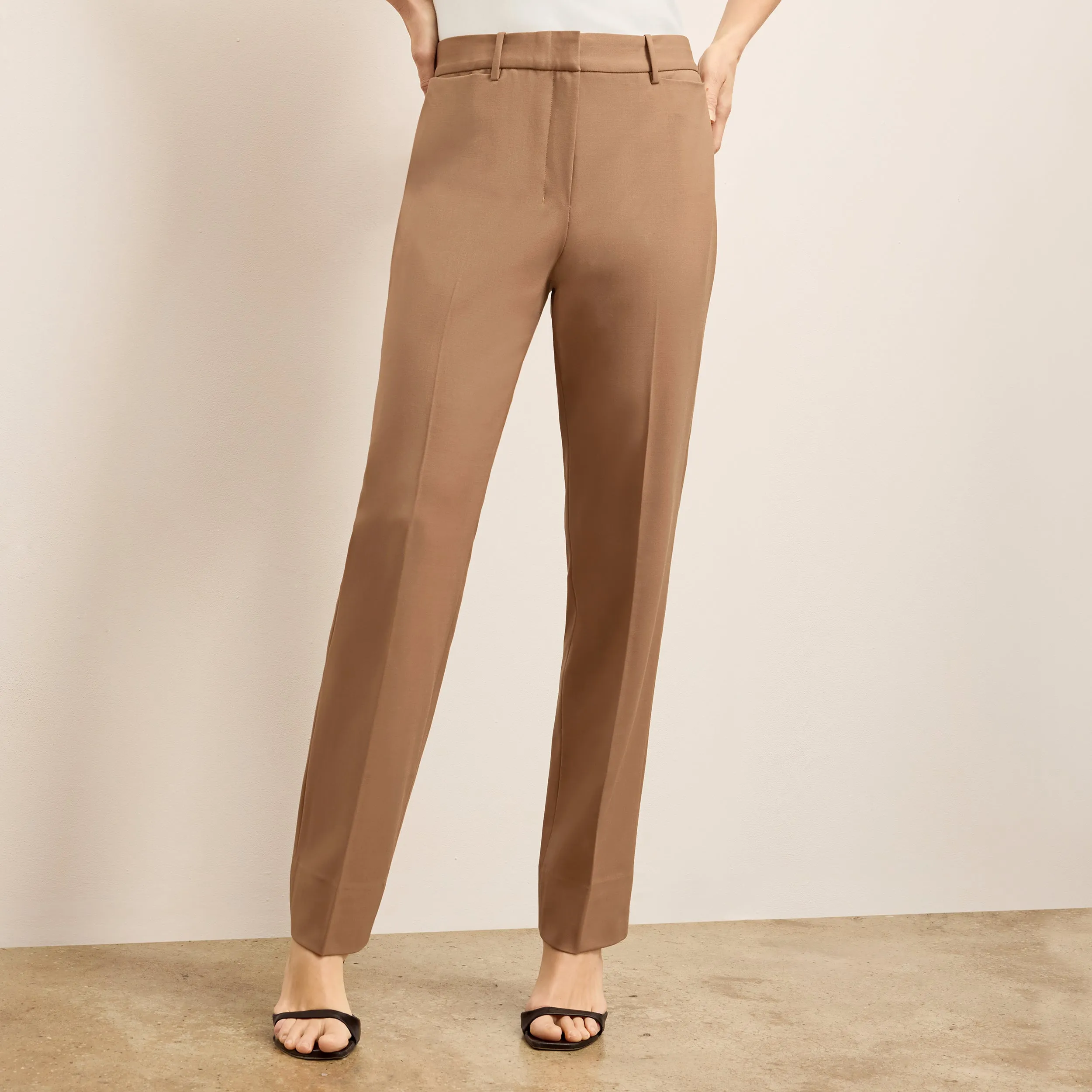 Smith Straight Trouser - Washable Wool Twill :: Saddle BondedShoulder