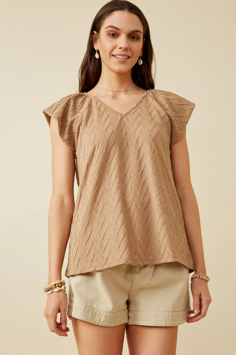 FlexibleElasticatedEdging All Day Comfort Exaggerated Ruffle Textured Knit Tank