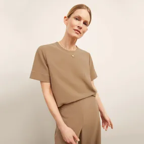 Annika Tee - Everyday Crepe :: Light Saddle Comfortable Cotton