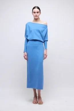 Raw Edge Finish MinimalistStyle SIMKHAI JANESE OFF SHOULDER MIDI DRESS