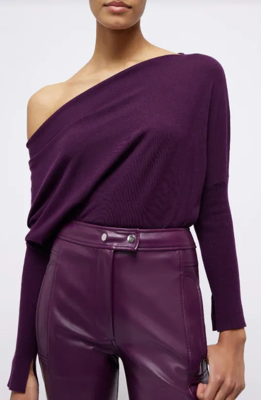 SIMKHAI LAVINA OFF THE SHOULDER SWEATER TOP Ethical production