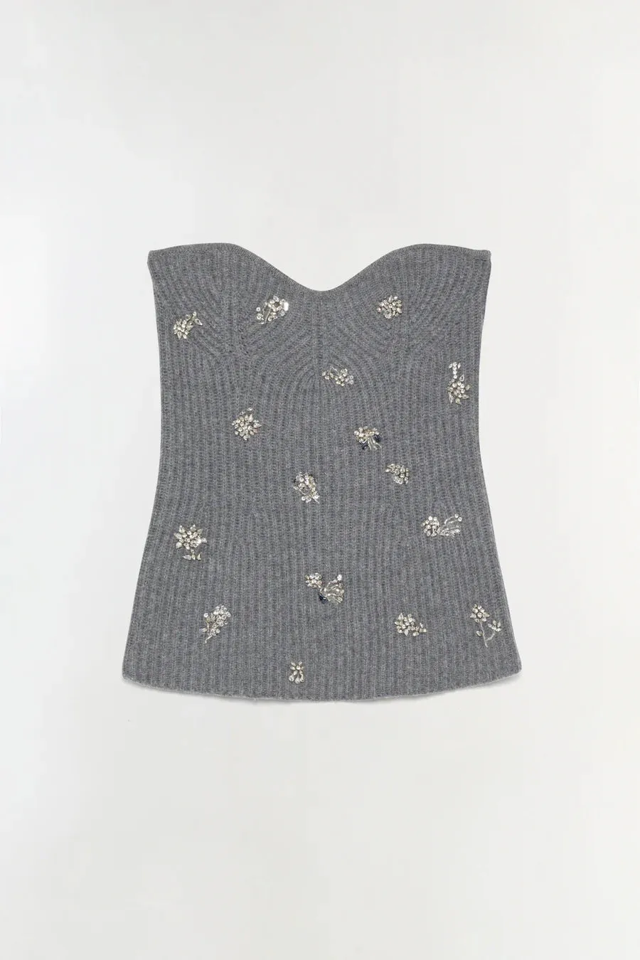 retro look SIMKHAI WAVERLIE EMBELLISHED KNIT TUBE TOP