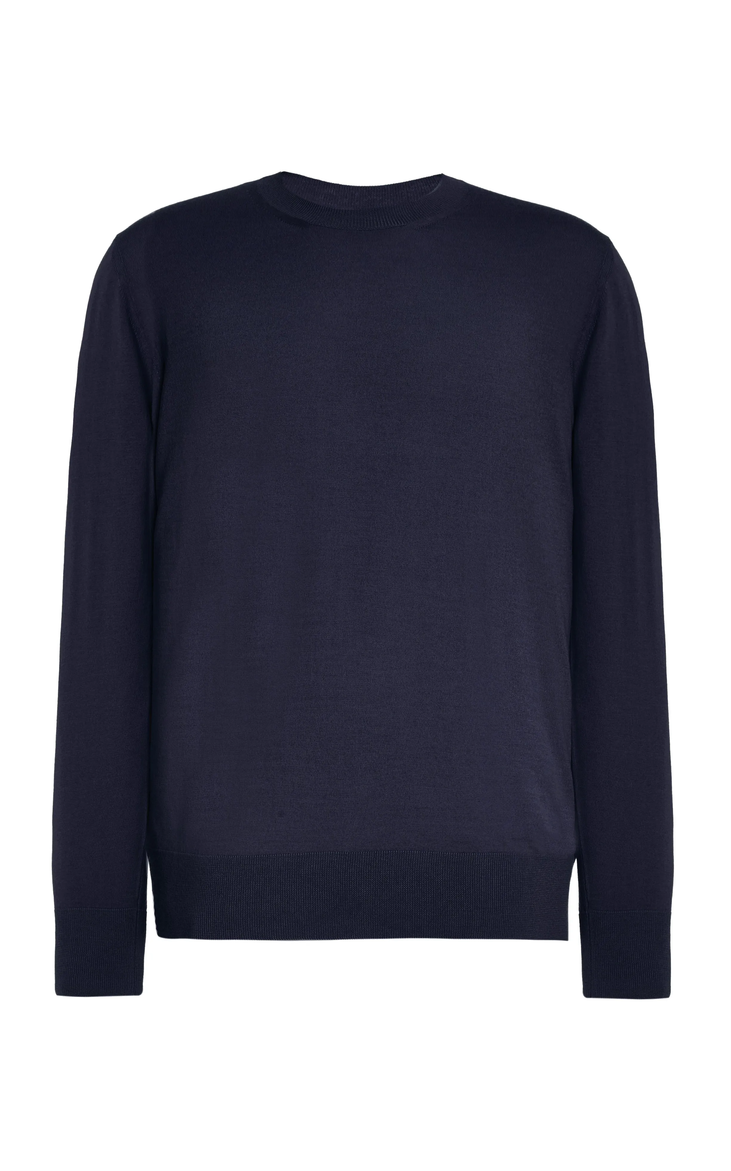 Modern Layer Palco Knit Crewneck in Navy Merino Wool