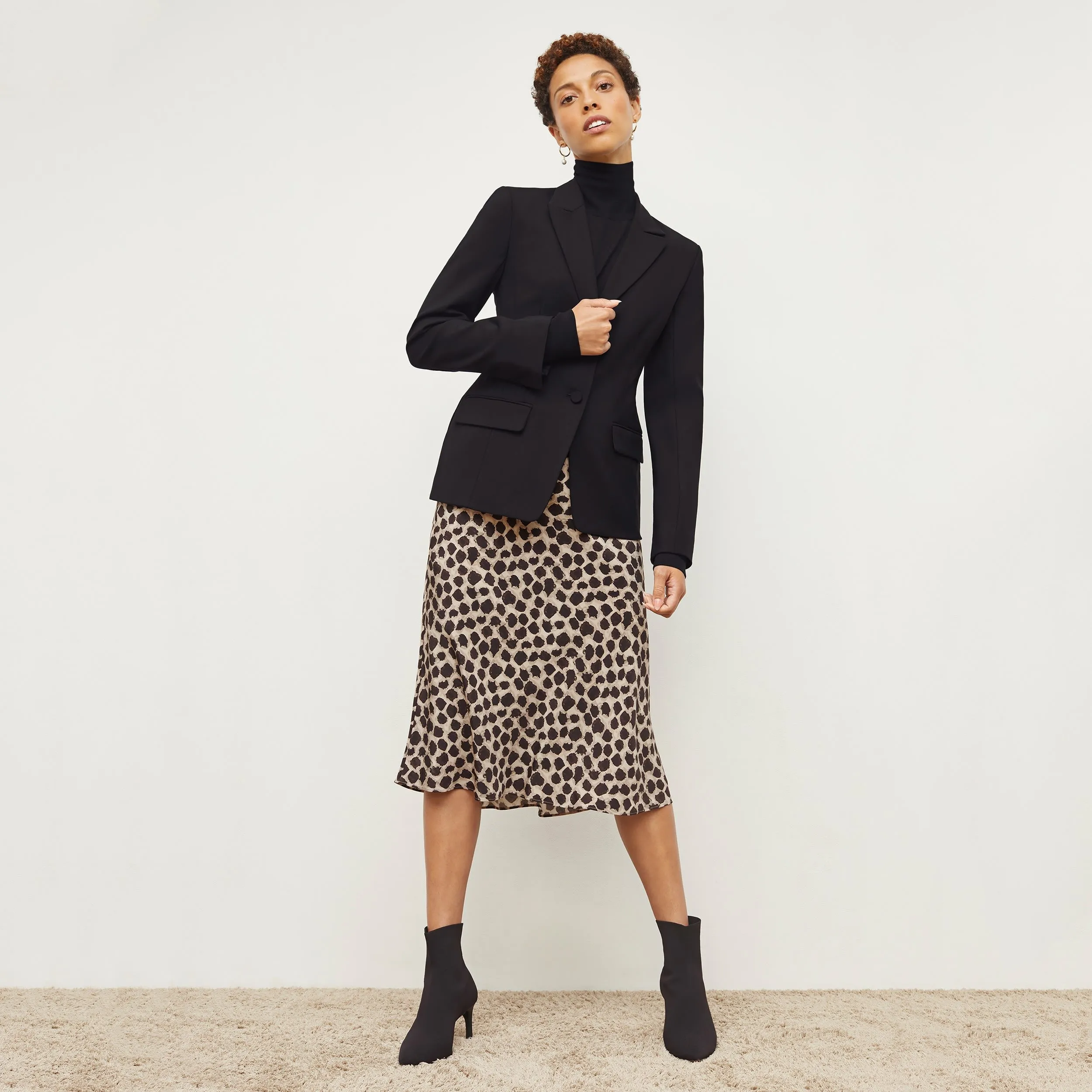 Orchard Slip Skirt - Washable Silk :: Sahara Print Creative Look