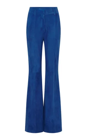 Rhein Flare Pant in Cobalt Suede SeamlessSidePanels Fun Design