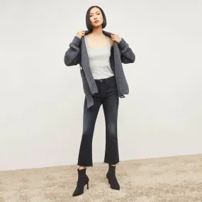 Minimalist Collar Casual Tee Frame Denim Le Crop Slim Bootcut Raw Edge Jean :: Marcella