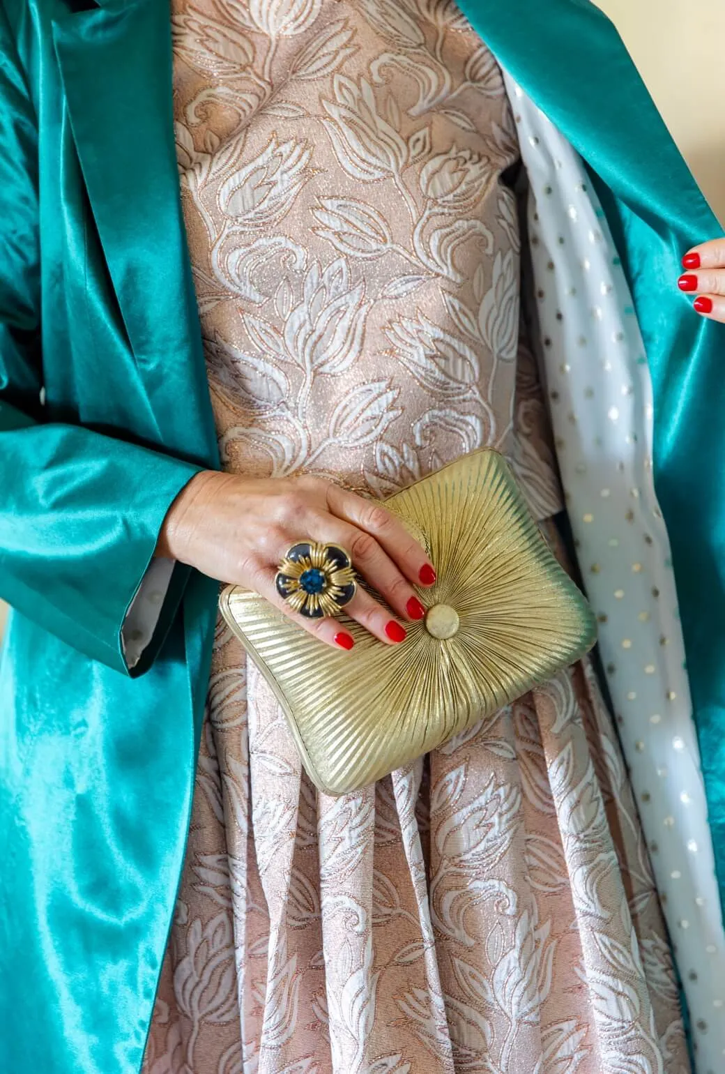 UltraSoft Blend Evening Coat - Green Satin