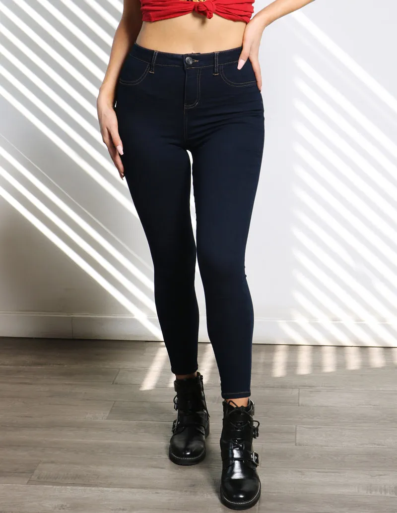 Super Stretch Clean Finished Hem Super Skinny Laser Cut Edges Day Ready