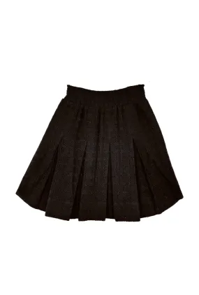 Smocked MINI Skirt - Black Eyelet Form Fitting