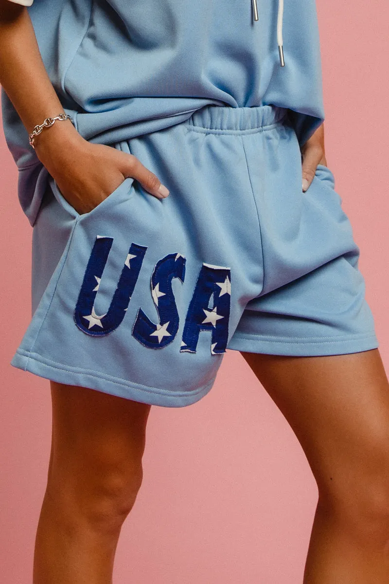 IB1621-03 | USA STAR PRINT MIX AND MATCH SHORTS Seamless construction