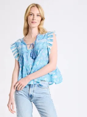 OdorResistant Technology Multipurpose Layering Piece Chelsea Top in Charleston Floral