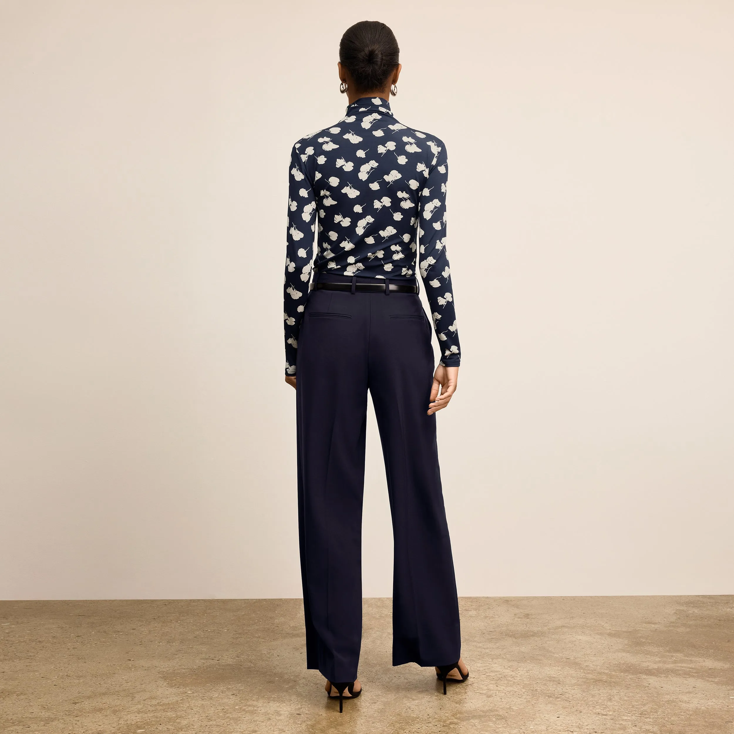 AdaptiveFitFabric Axam Turtleneck - Printed Jersey :: Petal Print