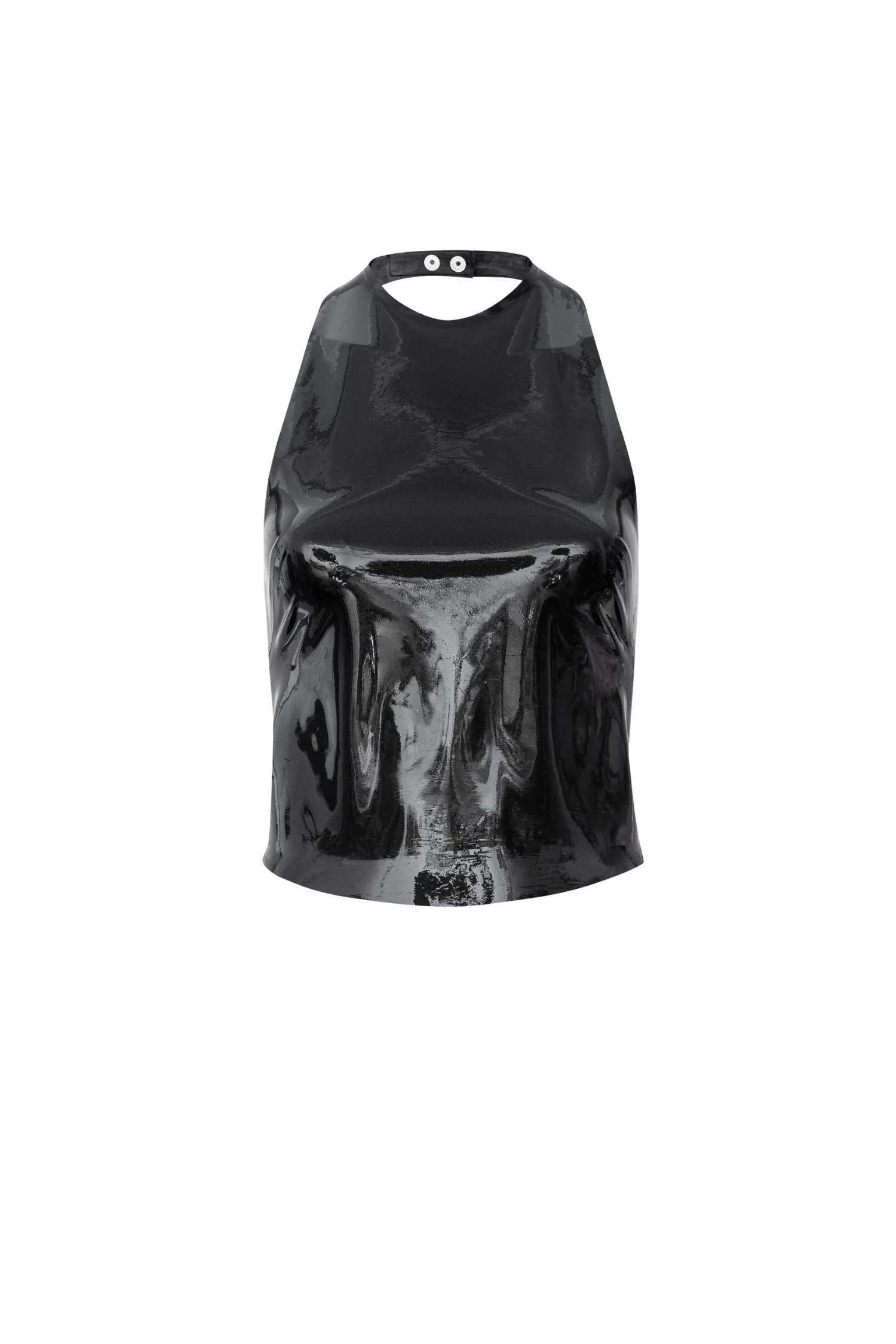 Zero Waste Production Label NATALIA TOP - BLACK LATEX