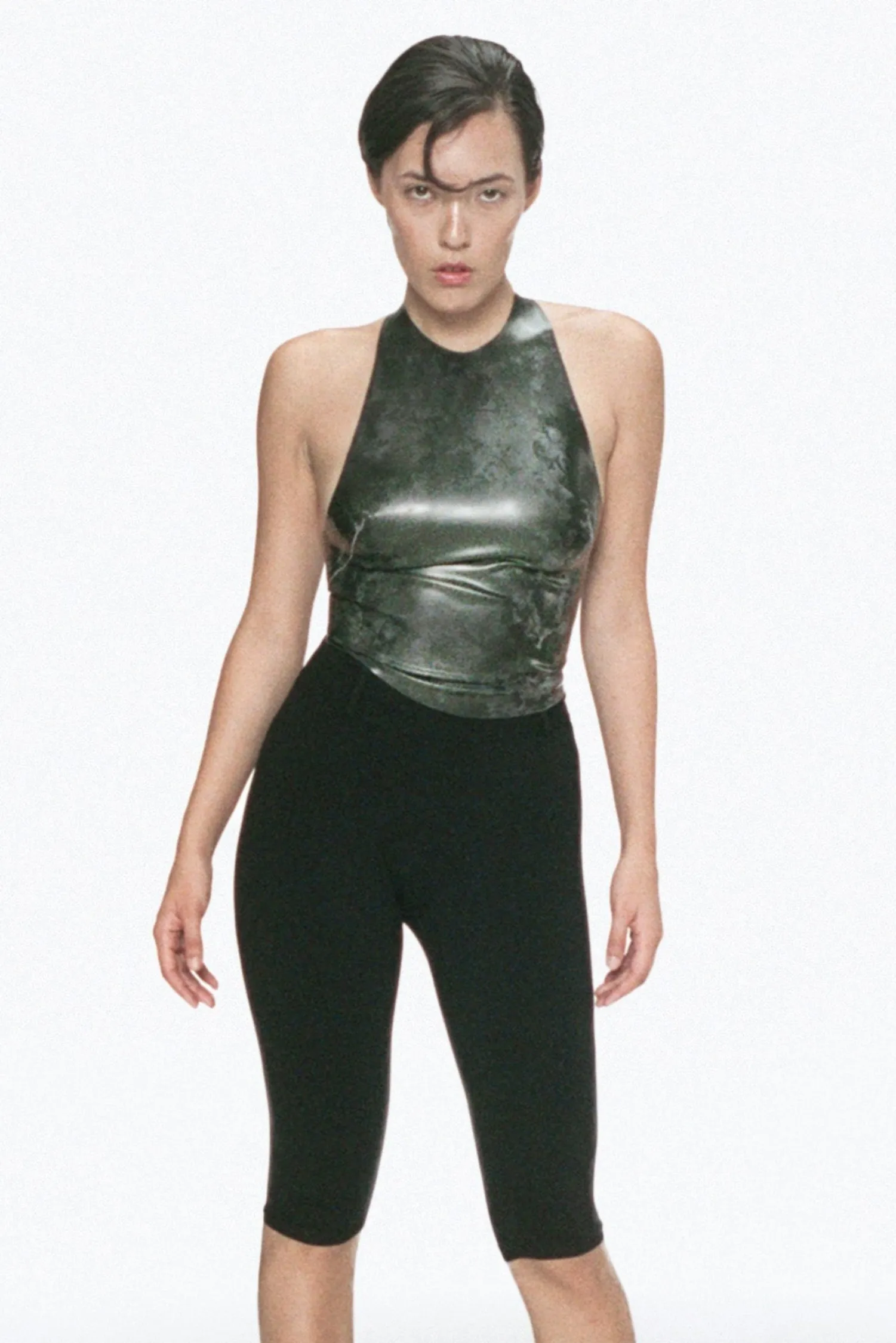 NATALIA TOP - BLACK LATEX VentedBack Adaptive Fit Technology