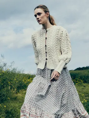 Allegra Cardigan in Ivory Reinforced Elbow Patches ErgonomicShape