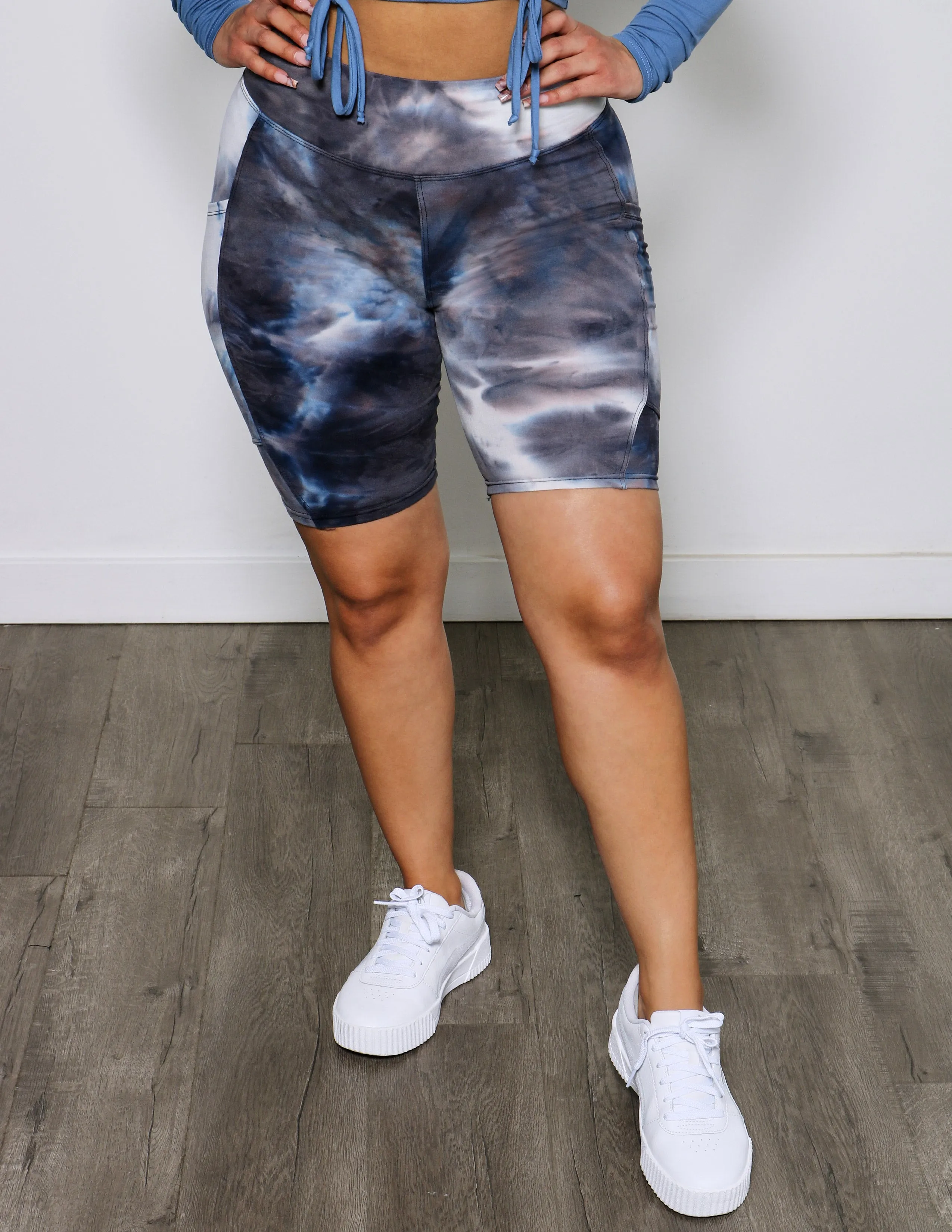 Mid-rise fit So Soft Tie Dye Pocket Bike Shorts