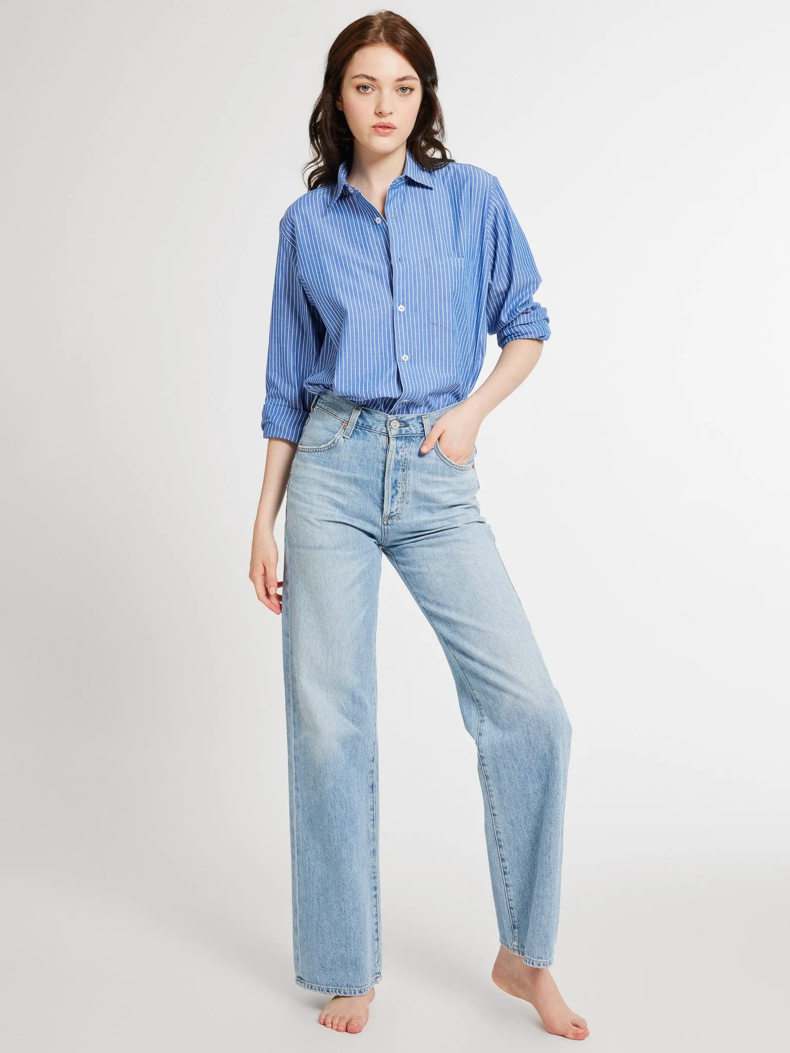 Sofia Top in Harbor Stripe TemperatureRegulating