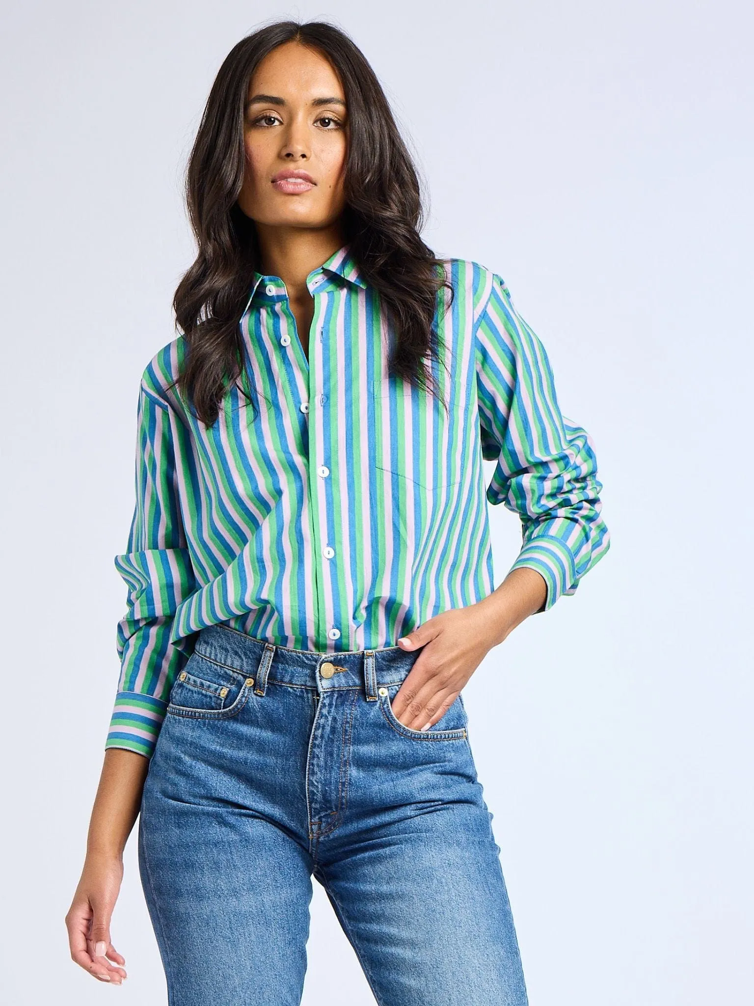 EasyCareFabric Sofia Top in Printemps Stripe