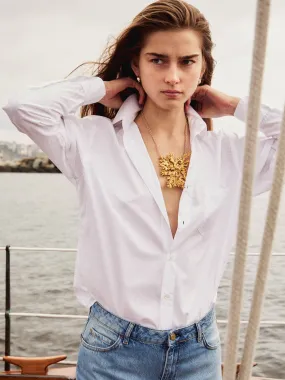 Circular Knit Technology LaserCutVents Sofia Top in White