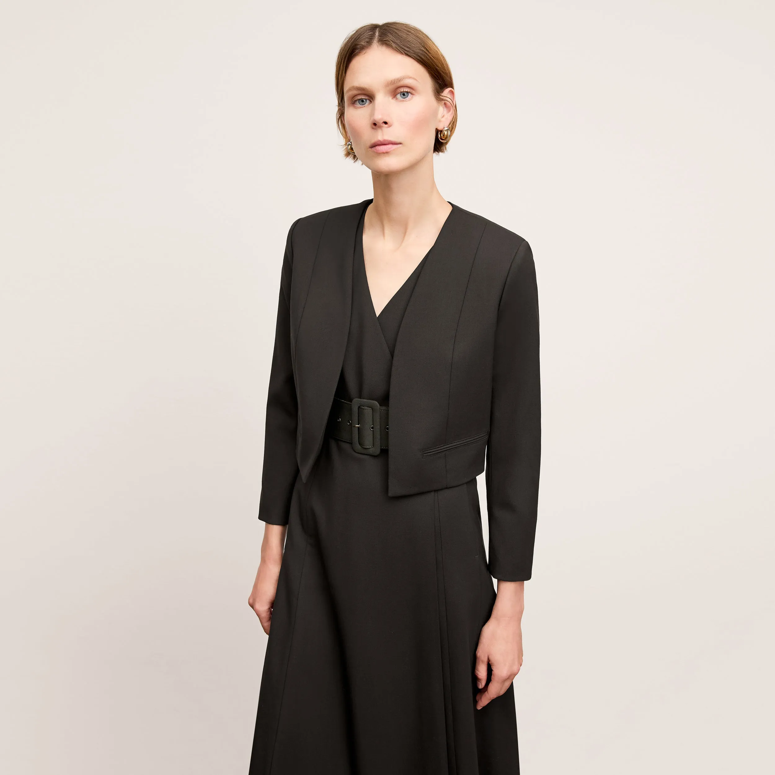 BreathableMoistureBarrier Summer Polo Neale Jacket - Wool Twill :: Black